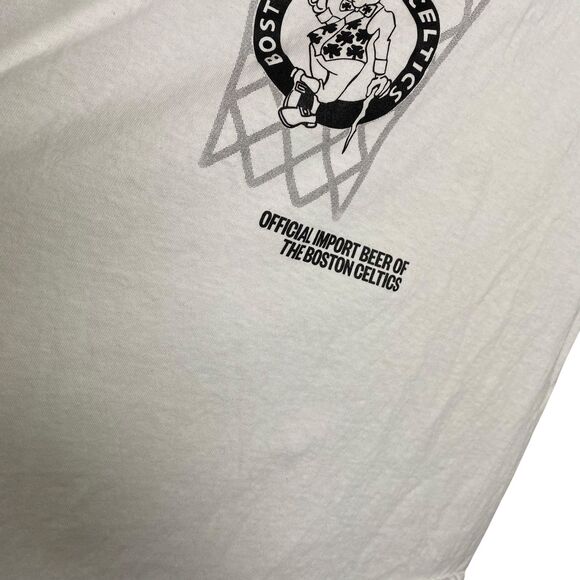 Boston Celtics Corona Shirt Mens L White Beer NBA Short Sleeve Graphic Tee Logo - Picture 6 of 10